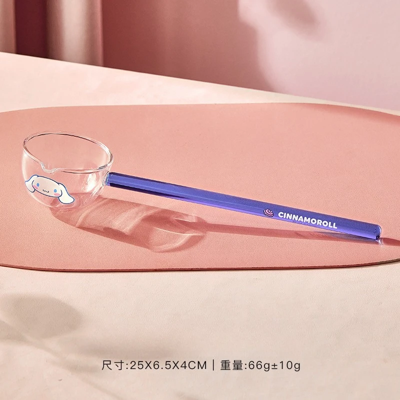 Kawaii مرحبا كيتي ملعقة شوربة هدية لطيف أنيمي الكرتون Kt الأسرة عنبر الطعام الزجاج ملعقة شوربة سطح المكتب زخرفة لعبة بالجملة #2