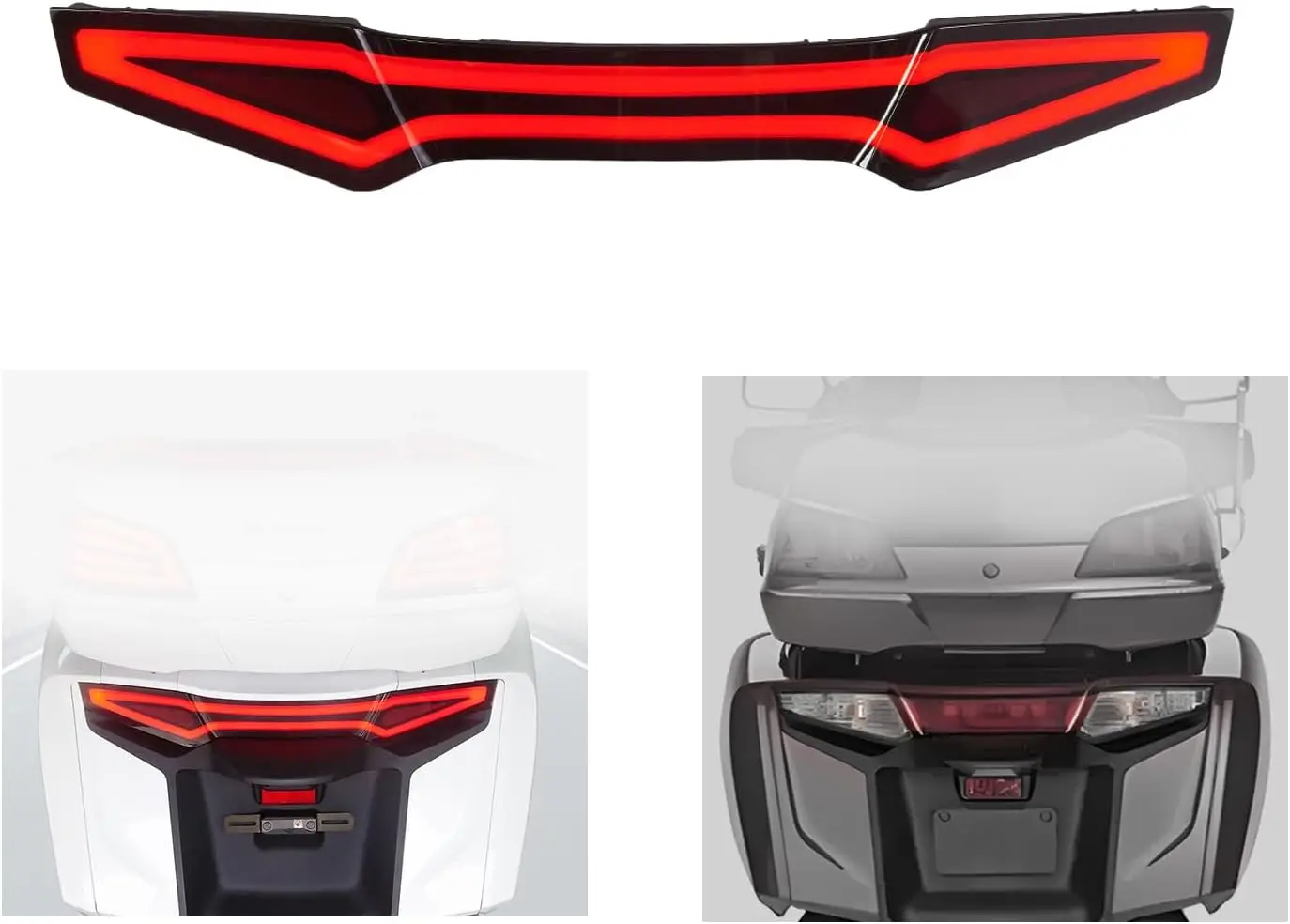 ضوء خلفي LED لسيارة Honda Goldwing GL1800 2012-2017، مصباح خلفي بعدسة مدخنة مع إشارة الفرامل/الجري/البدوره