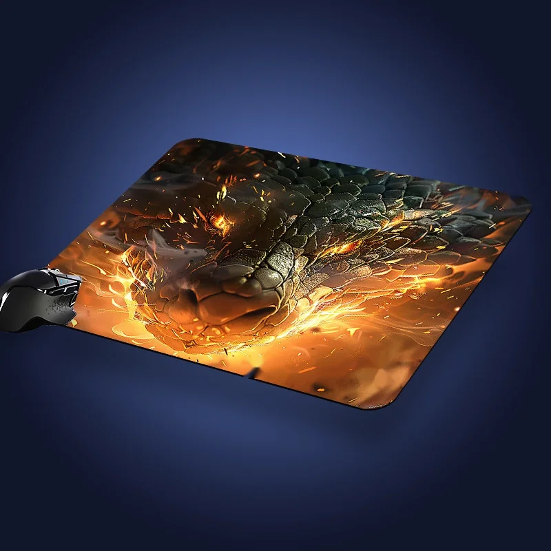 Mauspad aus Naturkautschuk, 43 Muster, 2 Größen, rutschfeste Schreibtischunterlage, Büro- und Gaming-Mauspad, Tier- und Flammendesign – Detail 18