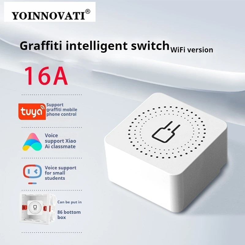 Tuya Smart WiFi Dual Control Switch - Mini Wireless Remote Module for Smart Home Automation