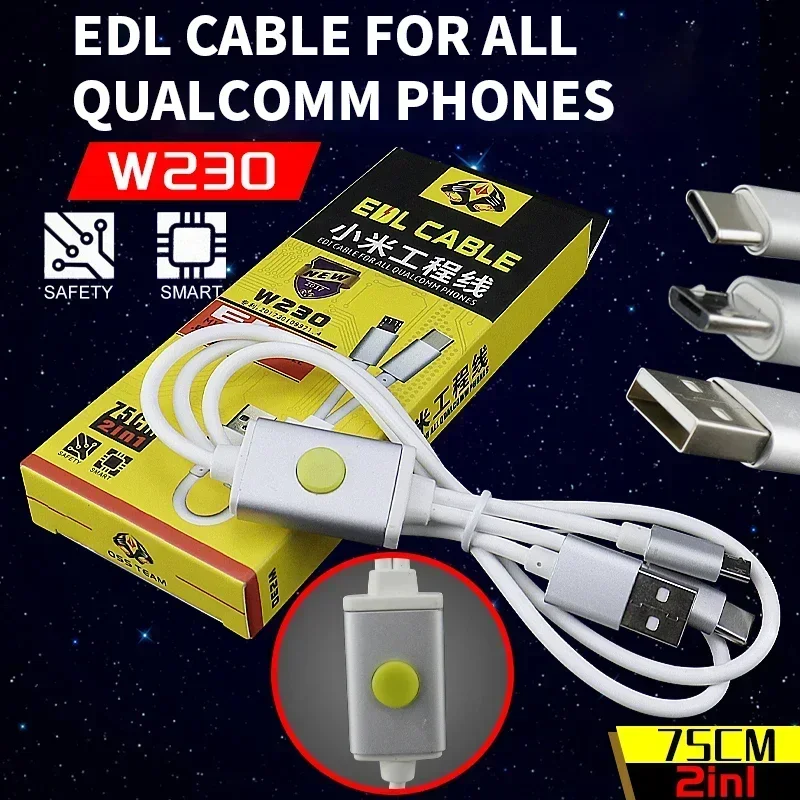 Obrázek 7: OSS W230 W231 univerzální EDL kabel 9008 levý bok lodi inženýrství linky pro qualcomm Xiaomi Redmi hluboká blesk odemknout telefon oprava nářadí