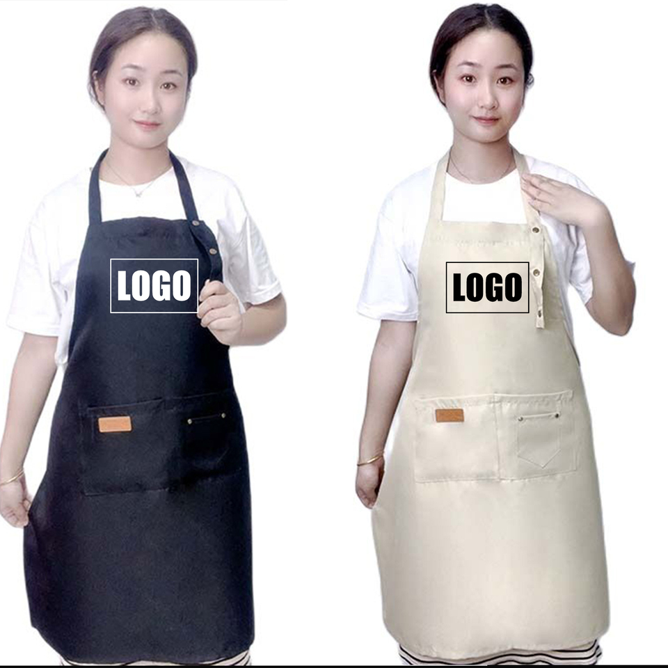  2025 Fashion Kitchen Aprons For Woman Men Chef Work  Grill Restaurant Bar Shop Cafes Beauty Nails Studios Uniform Thin Apron 