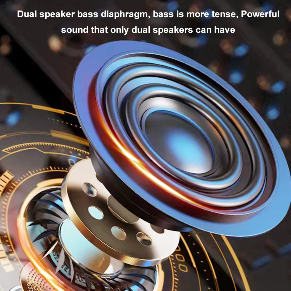 آلة الكاريوكي مع 2 ميكروفونات لاسلكية مكبر صوت كاريوكي لاسلكي يدعم بطاقة BT/USB/TF/التحكم في تطبيق Aux للبالغين والأطفال