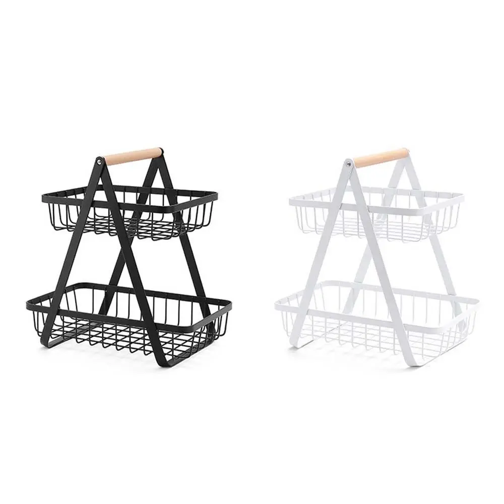 

Outdoor Tools Outdoor Camping Hand-Held Storage Rack Double-layer Iron Basket Sundries Storage Rack