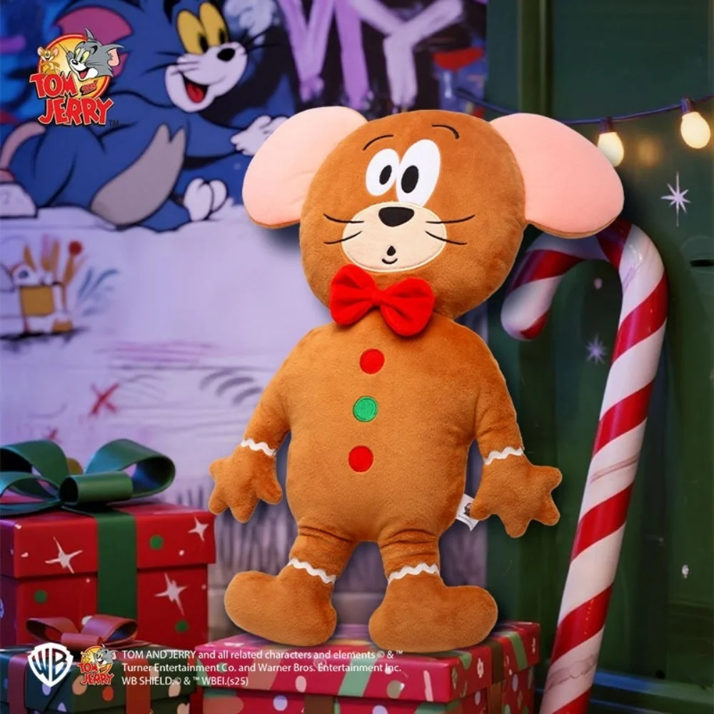 

Подлинная плюшевая кукла Том и Джерри, пряничный человечек, мышь, плюшевая игрушка, мультяшная аниме, периферийная подушка, подарки для девочек