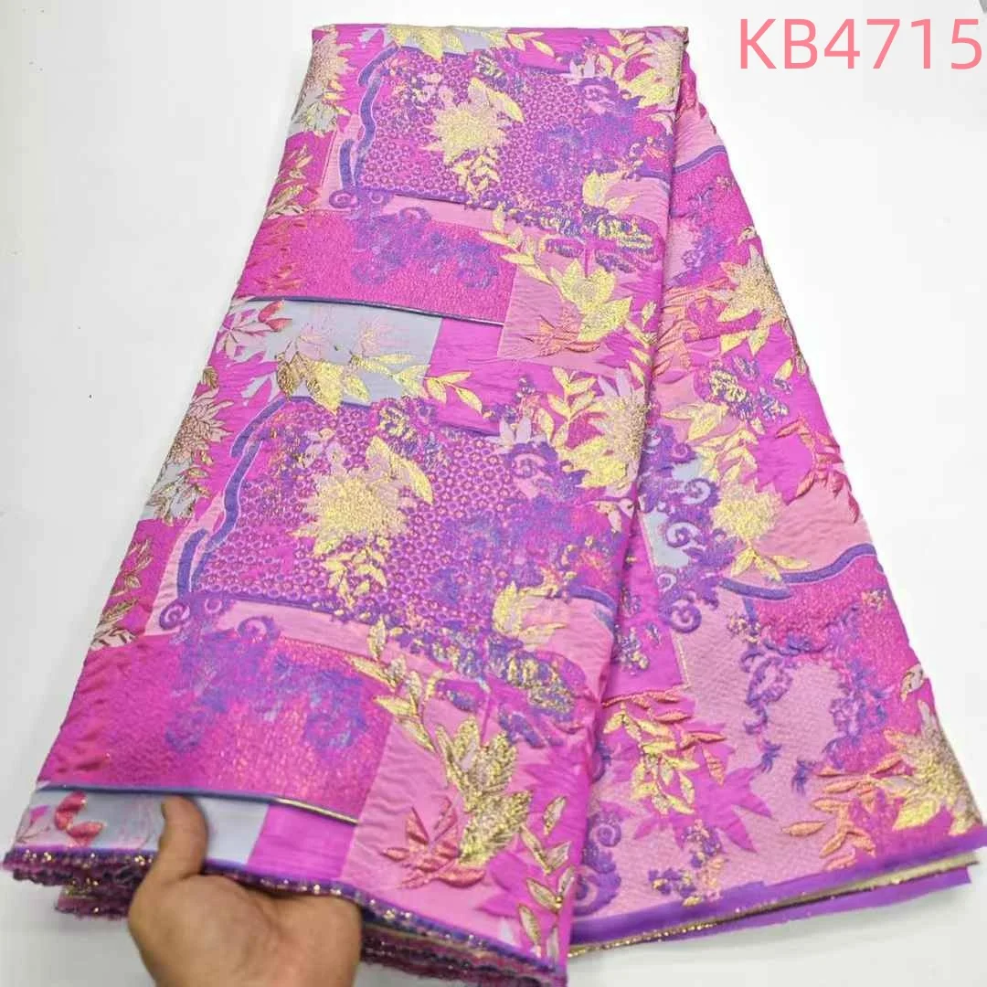 

Новейшие африканские позолоченные парчовые кружевные ткани с вышивкой из 5 ярдов, новый дизайн, дамасская ткань, кружево-брорт для свадебного платья