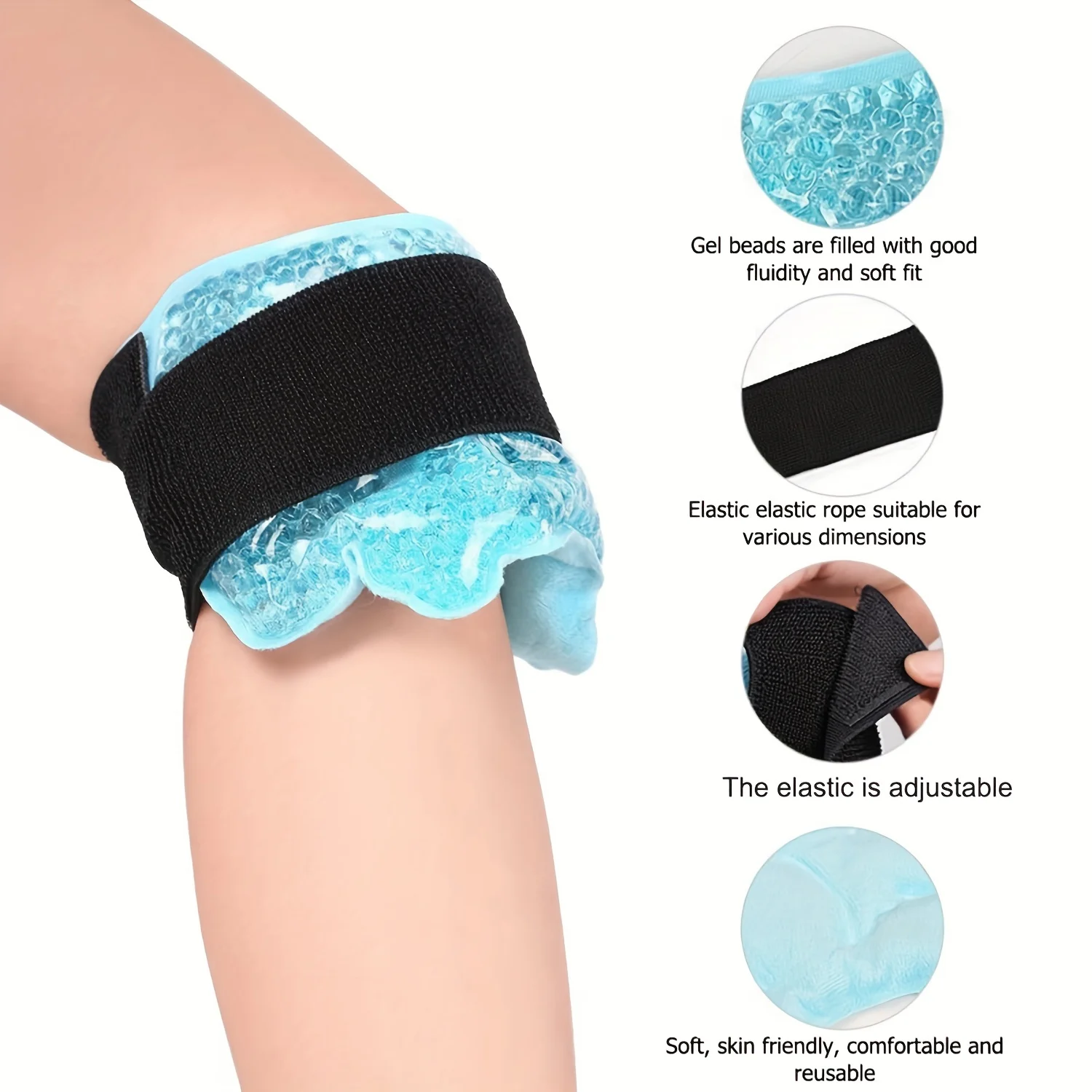 Ankle/Sport Foot Ice Therapy Wrap Ankle Hot Cold Gel Bead Ice Pack for Surgery Recovery Ankle Swelling Foot Hand Care Massager