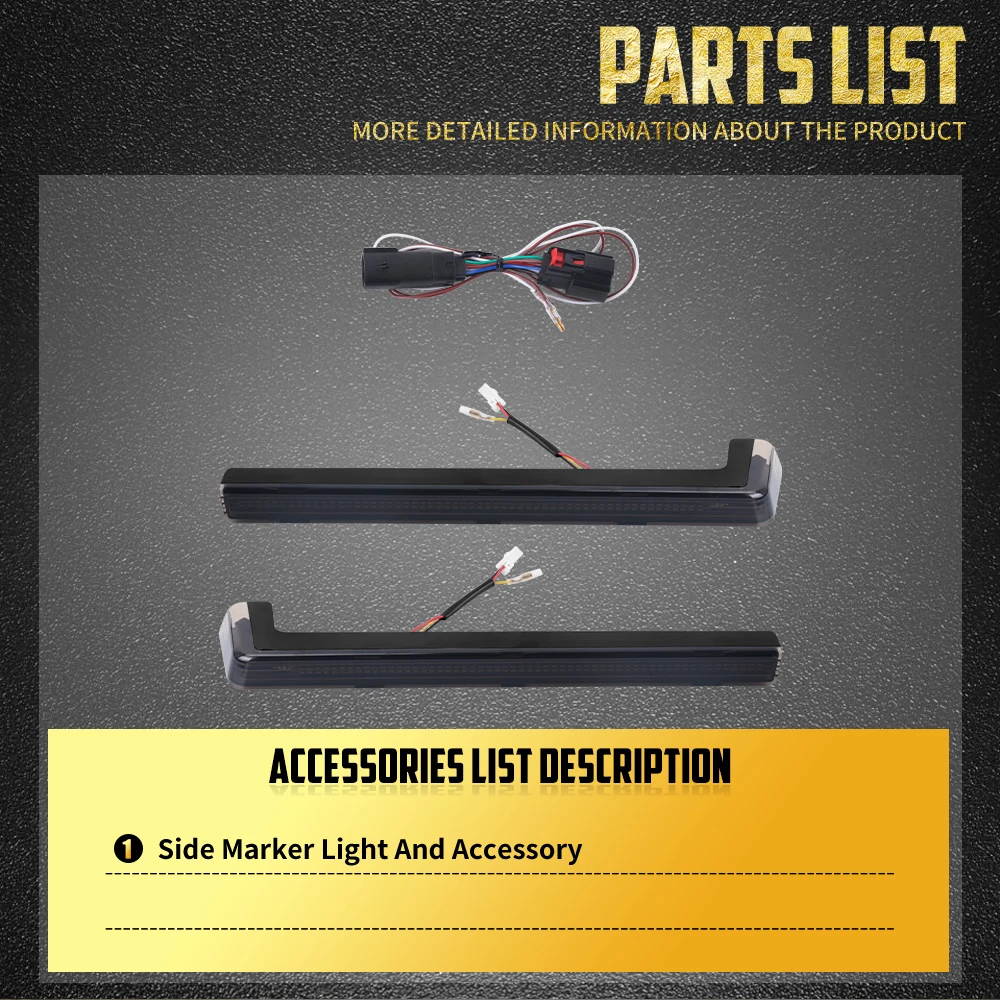 دراجة نارية LED بدوره مصباح إشارة الملك جولة الأمتعة لهجة الجانب مصباح لوح ل هارلي بجولة الطريق إلكترا شارع الإنزلاق 2006-Up #6