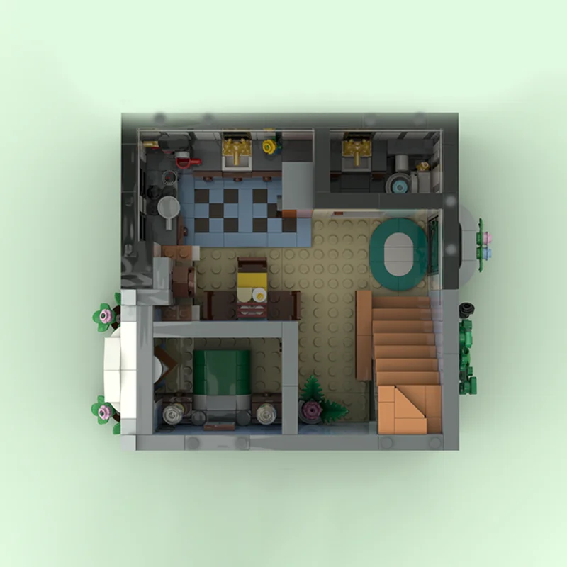 988ピース 中世風豪華木製ヴィラ風景建築ブロック カスタマイズDIY教育組み立てキッズトイ 誕生日プレゼント