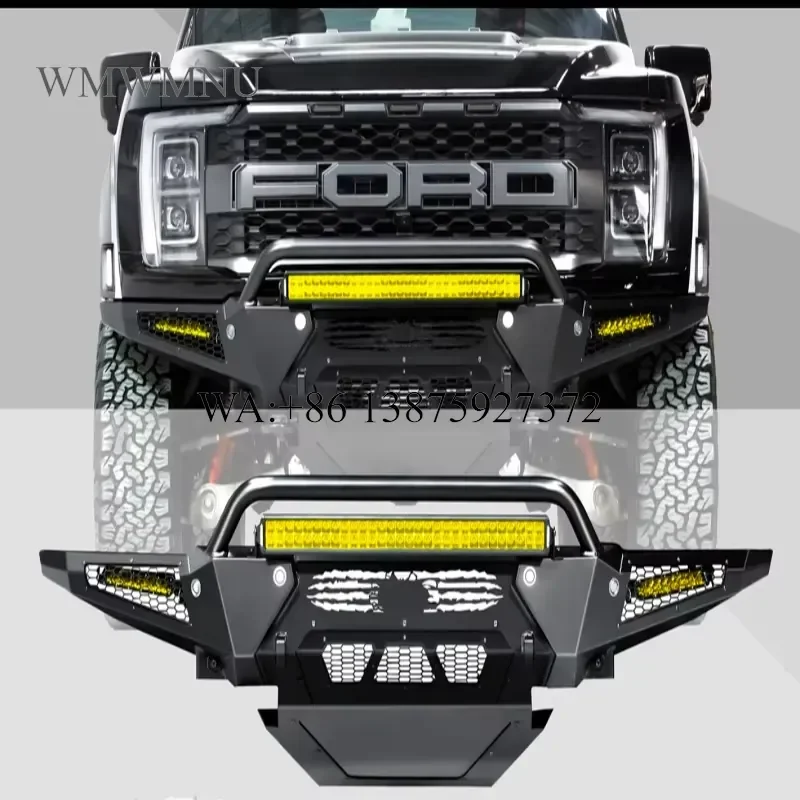 Wmwmnu New Vipera Raptor Racing 2022 for Raptor Front Bumper Premium Metal Construction Wear Resistant Enhanced Protection