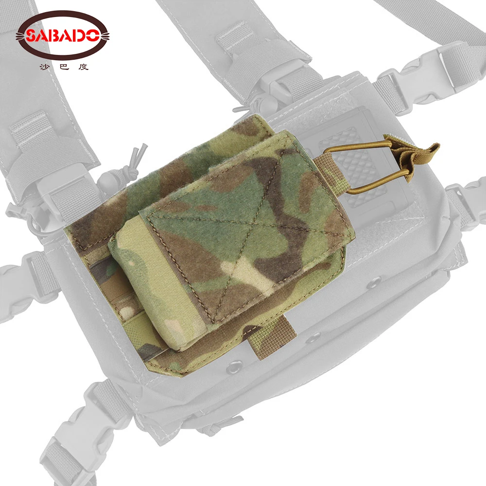 Tactical MK4 Horizontal Magazine Pouch Hook Loop With Mag Insert For 5.56 Bungee Cord Retention Hanging Hunting Vest Accessories