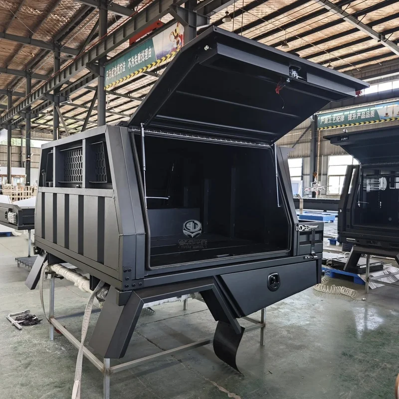 Custom Aluminum Alloy Hard Top Pickup Ute Truck Bed Canopy Topper for Single Double Cab Camping Universal Fit