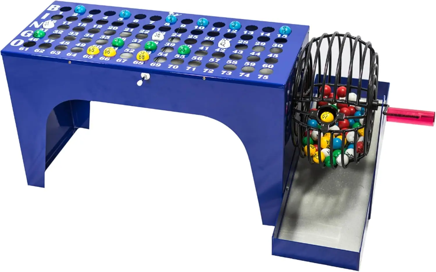 CHIPS Bingo Game Deluxe - Bingo Game Set with Cage, 7/8 Inch Bingo Balls and Bingo Master Board | All-in-One Table Top Professio