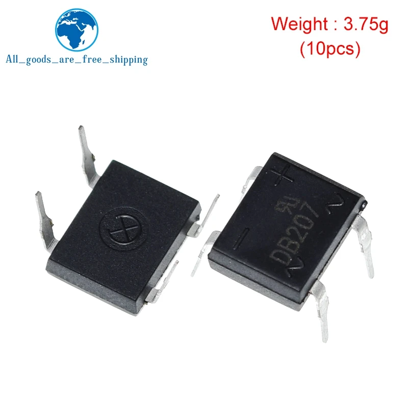 TZT 10/30 unids/lote DB207 DB207S 2A 1000V