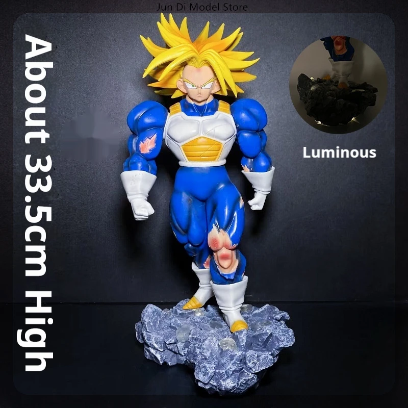 33.5cm Dragon Ball Torankusu Big Muscle Super Saiyan Anime Figure Model Statue Collection Desktop Decoration Ornament Toys Gifts