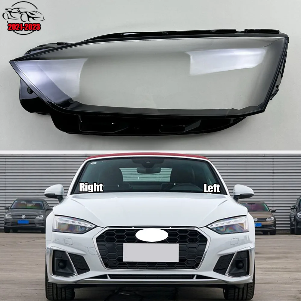 

For Audi A5 S5 RS5 2021 2022 2023 Front Lamp Shade Headlight Mask Shell Transparent Cover Lens Replace The Original Lampshade