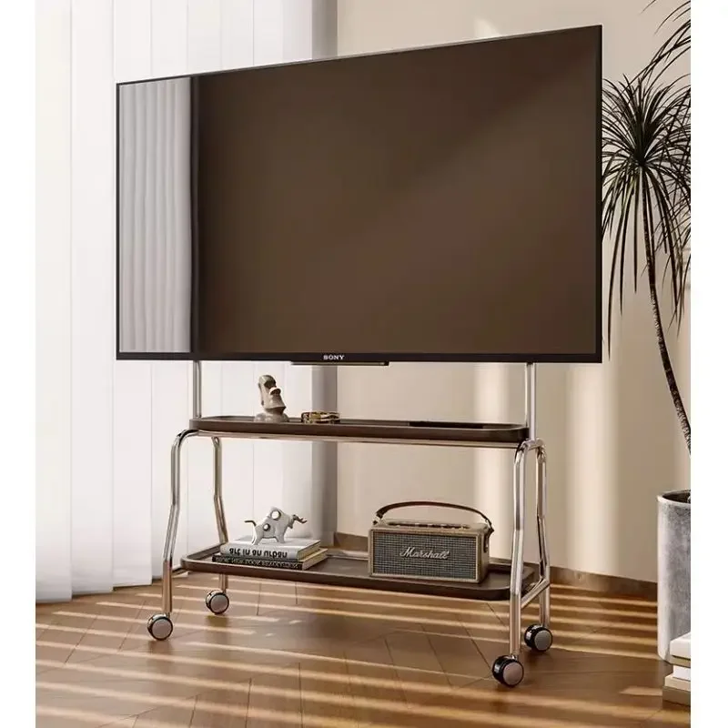 

Small size living room mobile TV rack, floor stand, hanging rack, movable TV cabinet, suitable for 43 to 75 inches