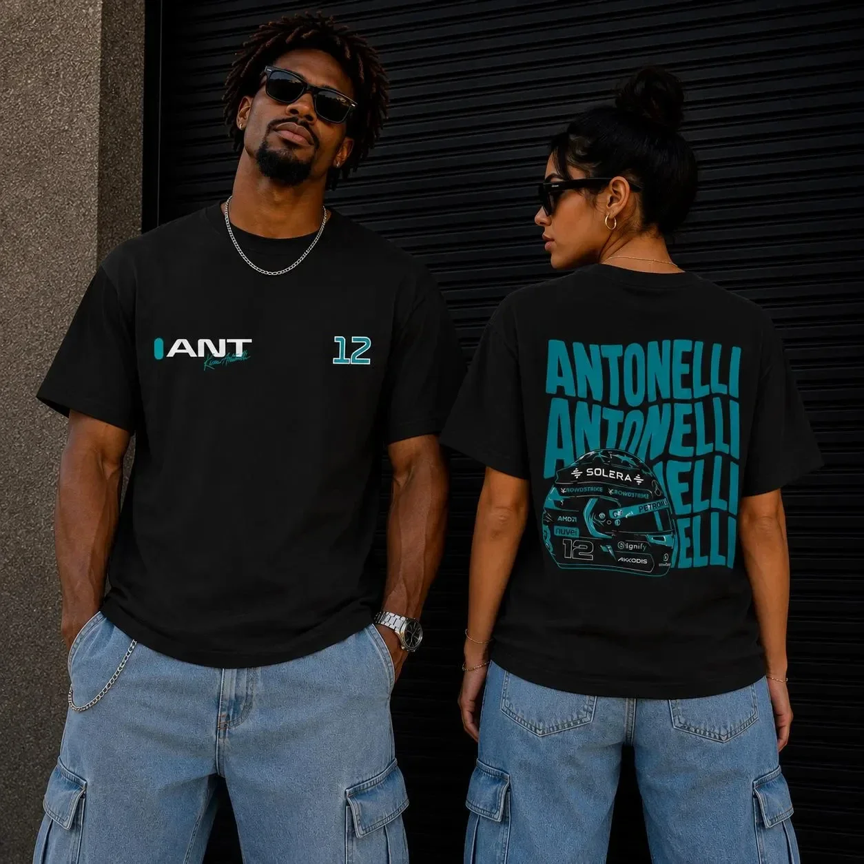 Kimi Antonelli NO 12 T-Shirt Motorsport Tee Racing Grafik-T-Shirt 2026 Sommer Herren Damen Baumwolle Übergroßes T-Shirt Streetwear Y2K – Detail 3