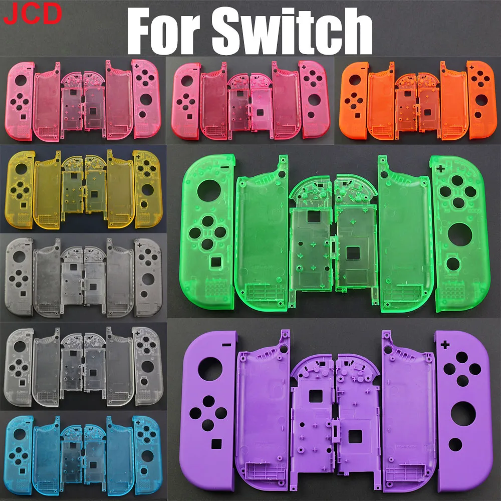 

JCD DIY Plastic transparent Replacement Housing joy-Con Shell Set For Switch Joycon NS NX Console Right Left Switch Shell