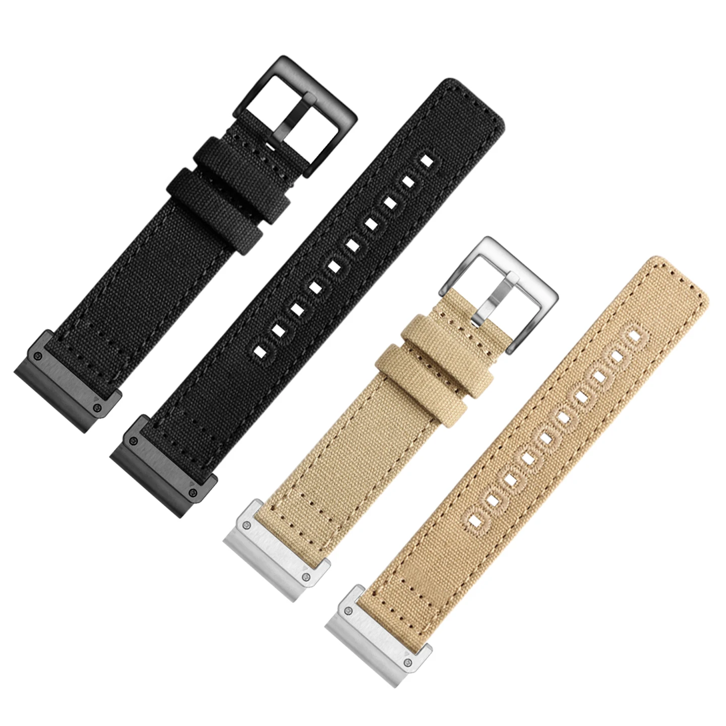 Correa de nailon canva de 22mm y 26mm para reloj Garmin Fenix 8 7x 5 6x Forerunner 955 965 Epix Pro Tactix 8, pulsera