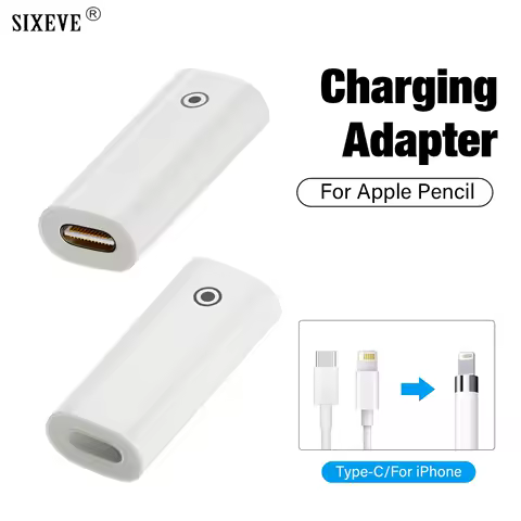 Charger Adapter For Apple Pencil 1 2 iPad Pro Stylus pen Charge USB Type C/ Lighting USBC To L Female Cable Connector Accessory