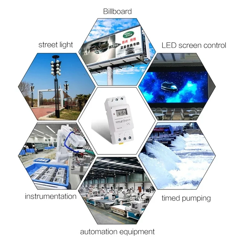 24-Hour Delivery SINOTIMER TM616W-2 30A 220V Electronic Weekly Programmable Digital Time Switch Relay Timer Control Timer Din Ra