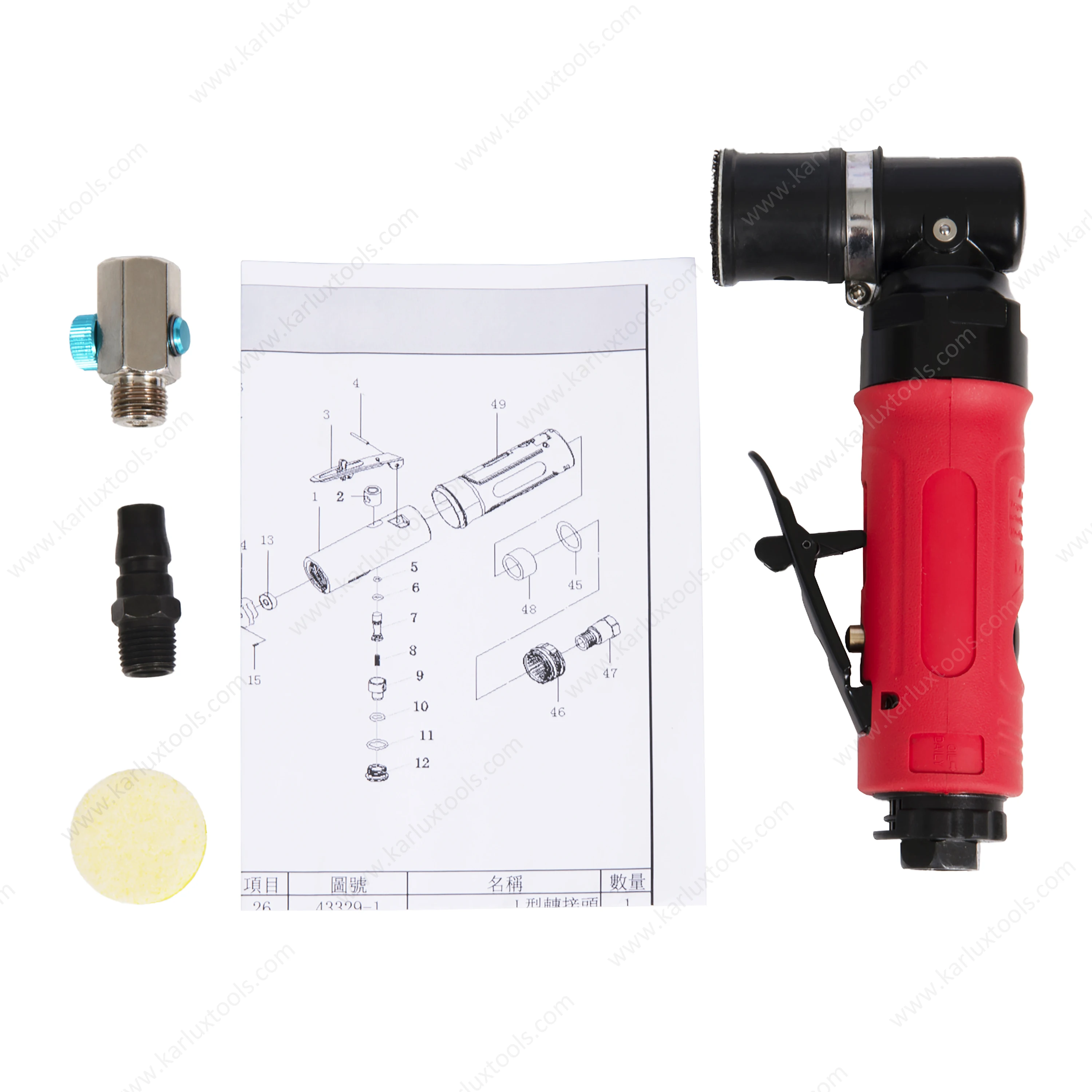2026 1.2Inch 30Mm High Speed 15000Rpm Pneumatic Mini Air Angle Sander for Metal Detailing Grinding - view 3