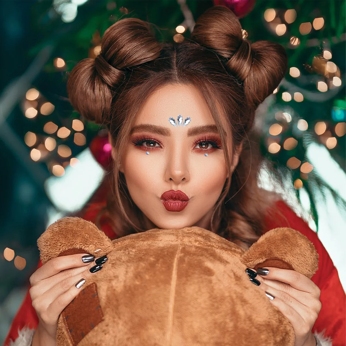 

3pcs Resin Rhinestone Sticker 3 Sheets White Style Stereoscopic Colored Petals Diy Craft Decoration For Car Mobile Laptop