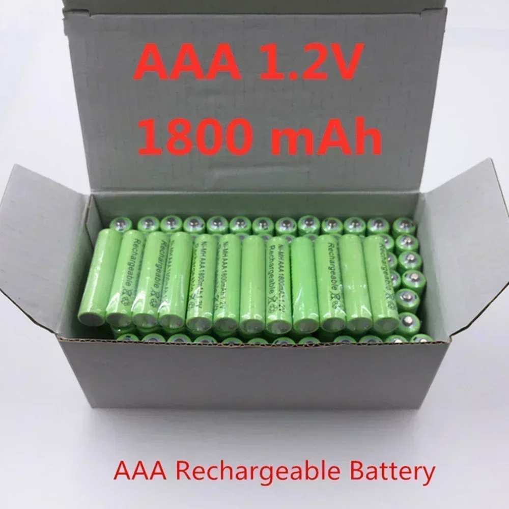 Baterai isi ulang kualitas tinggi, 4 ~ 20 buah 100% asli AAA 1800 mAh 1.2 V baterai AAA 1800 mAh Ni-MH dapat diisi ulang 1.2 V 3A