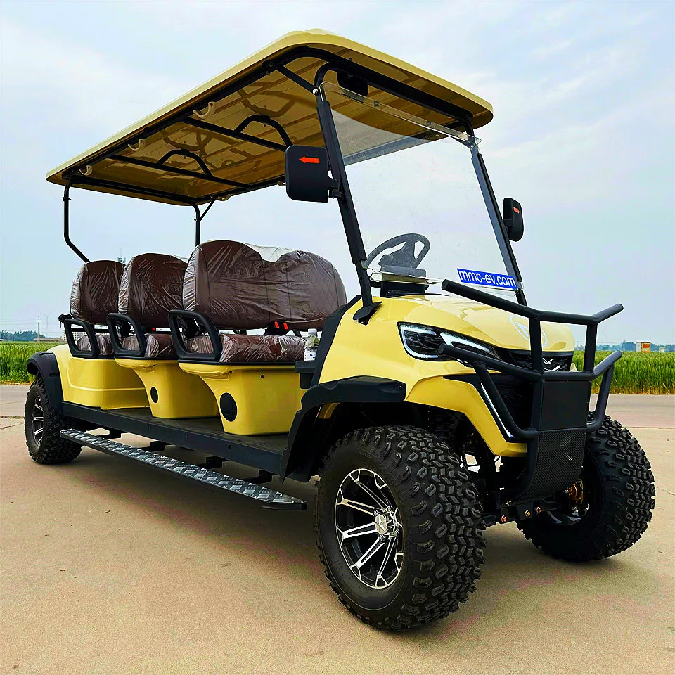 

Wholesale Luxury 48V 5KW 2/4/6/8/10/12 Seat Electric Golf Cart 72V lithium Battery Golf Cart with Aluminium Alloy Wheel Rim