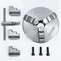 Lathe Chuck 100mm SANOU 3 Jaw Self-Centering Chuck K11-100 Manual Mini Metal Lathe Chuck Mini Chuck