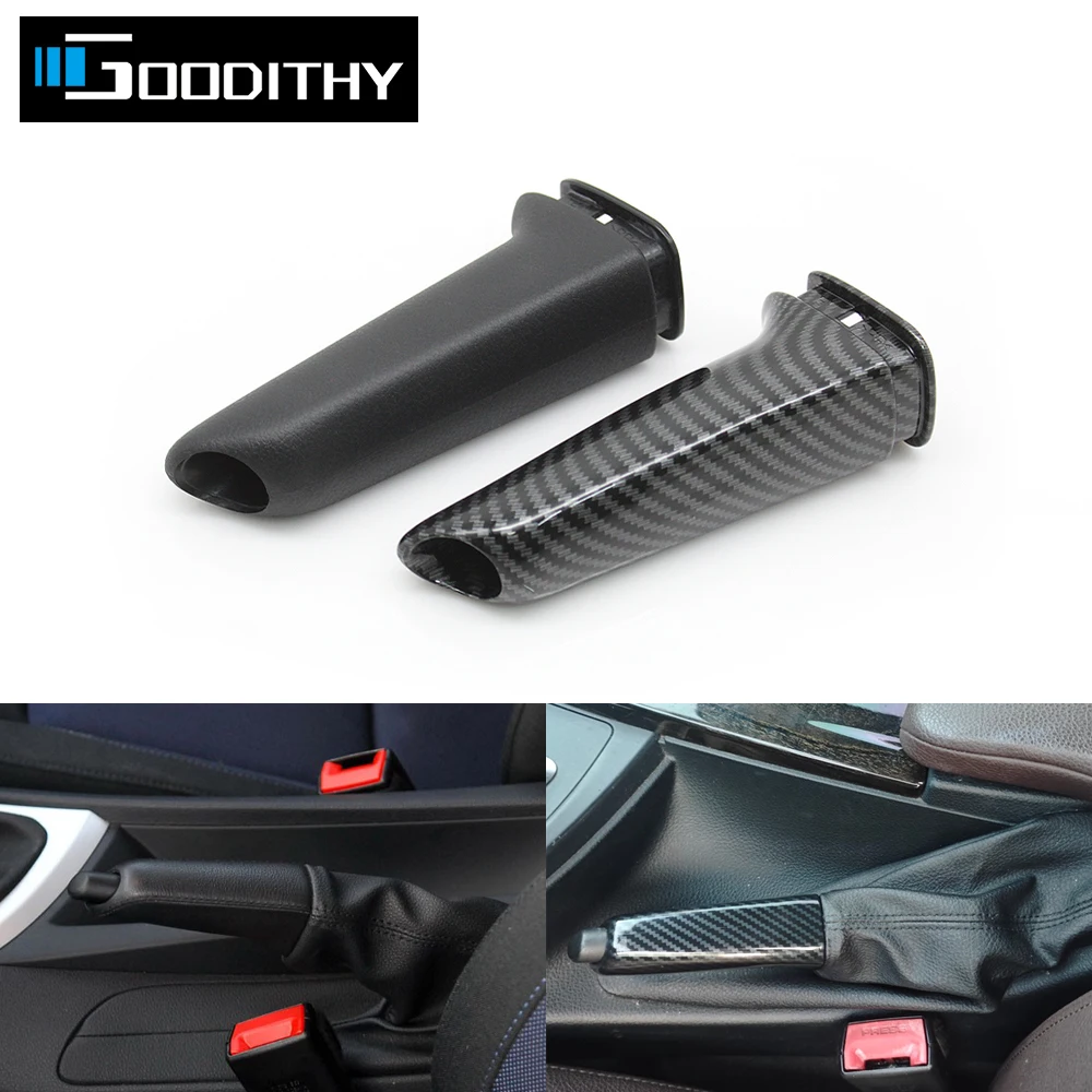 Schwarzer Kohlefaser-Handbremshebel für BMW E81 E82 E87 E88 E90 E91 E92 E93 E60 E61 E63 E64 E84 E83 E85 E86 – Detail 3