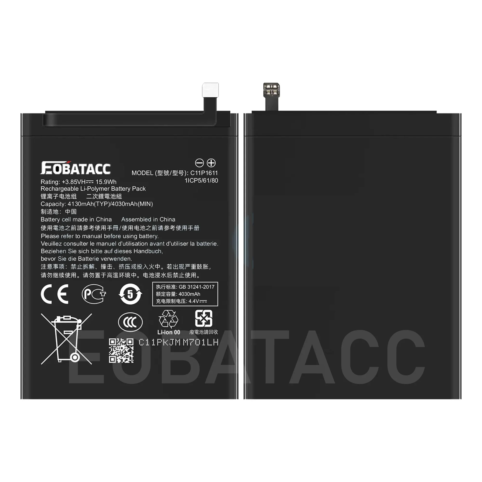 

2025 YEAR C11P1611 4130mAh Battery For ASUS Zenfone 3 Max Z3 Max ZC520TL ZB570TL X018DC X008DB PegASUS 3 X008 X008D Batteries
