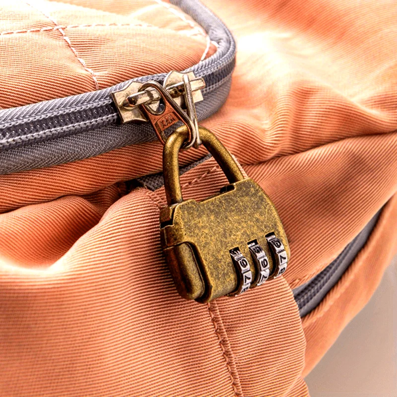 1pc Retro Style 3 Digit Combination Lock Padlock for Jewelry Box Suitcase Drawer Vintage Antique Look Durable Easy To Use