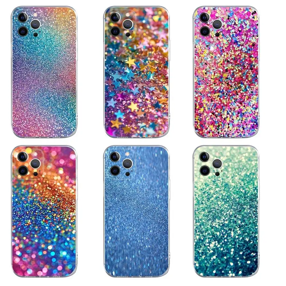 

Gradient Glitter Bling Magnetic Phone Case For iPhone 16,15,14,13,12,11,Pro,Max,Xs,Xr,X,7,8,Plus,Mini Silicone Clear Cover