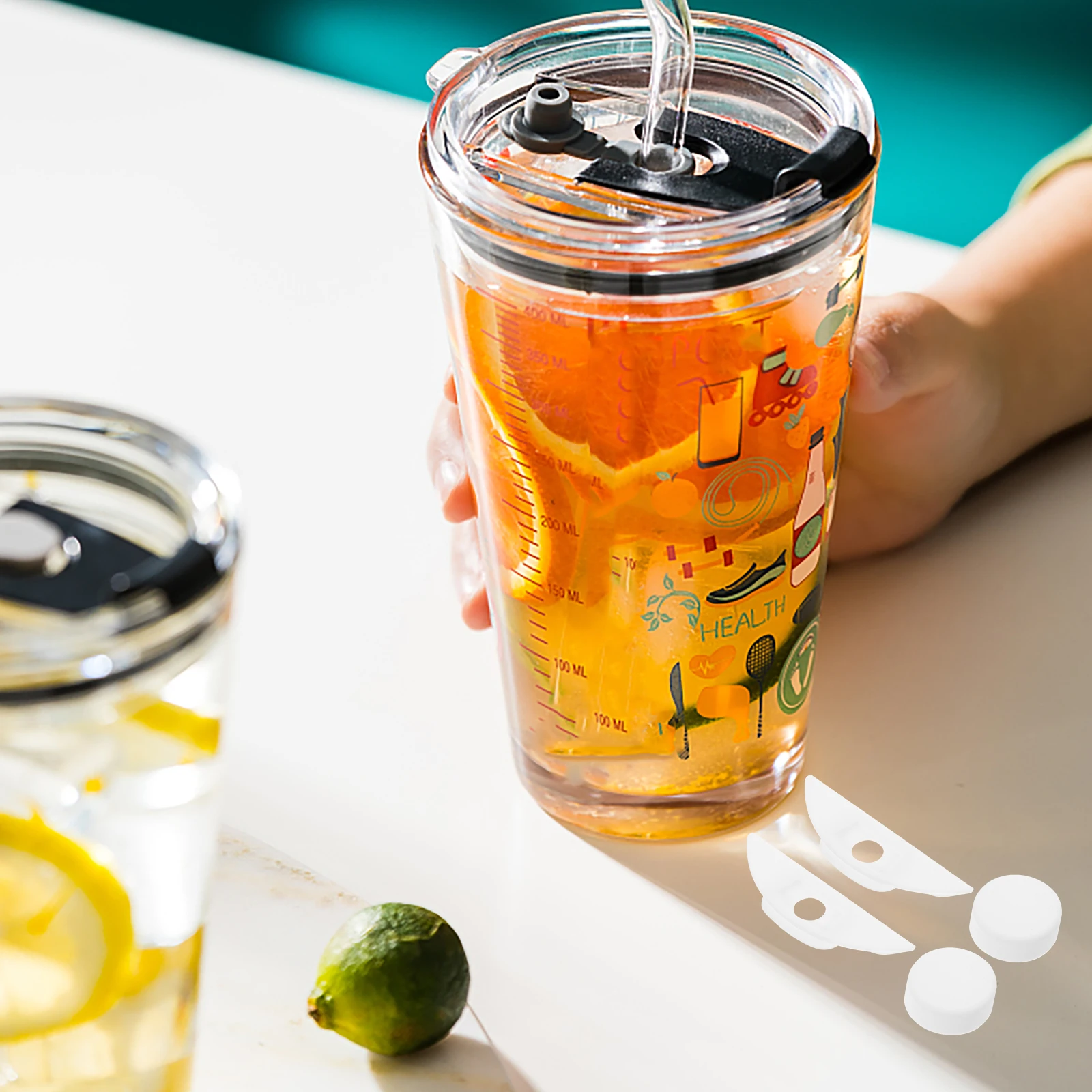 

1Set Silicone Spill Proof Stoppers Leakproof Tumbler Accessories Spill Stopper Cup Straw Stopper Straw Topper