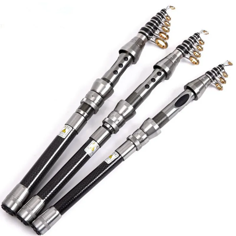 2026 Hot Sale Portable Long Casting 4.9FT to 8.9FT Length Carbon Fiber Telescopic Fishing Rods for Saltwater