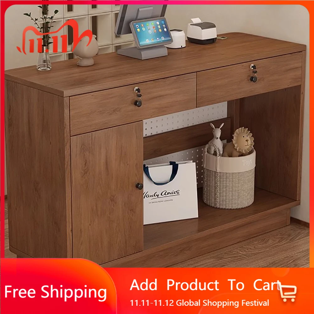 

Conference Design Reception Desks Storage Shaped Beauty Salon Desk Decorations Modern Compact Clothing Tisch Trendy Furniture