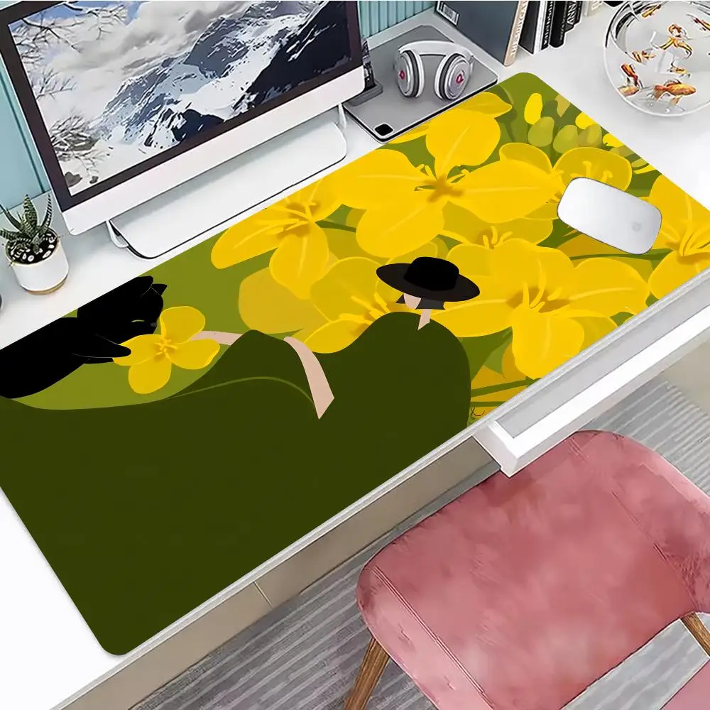 

Oriental Aesthetic Illustrations Mouse Pad Desk Mouse Pad Nice HD Desk Pad Extended Gaming Keyboard Mats Large Gamer Mouse Pad