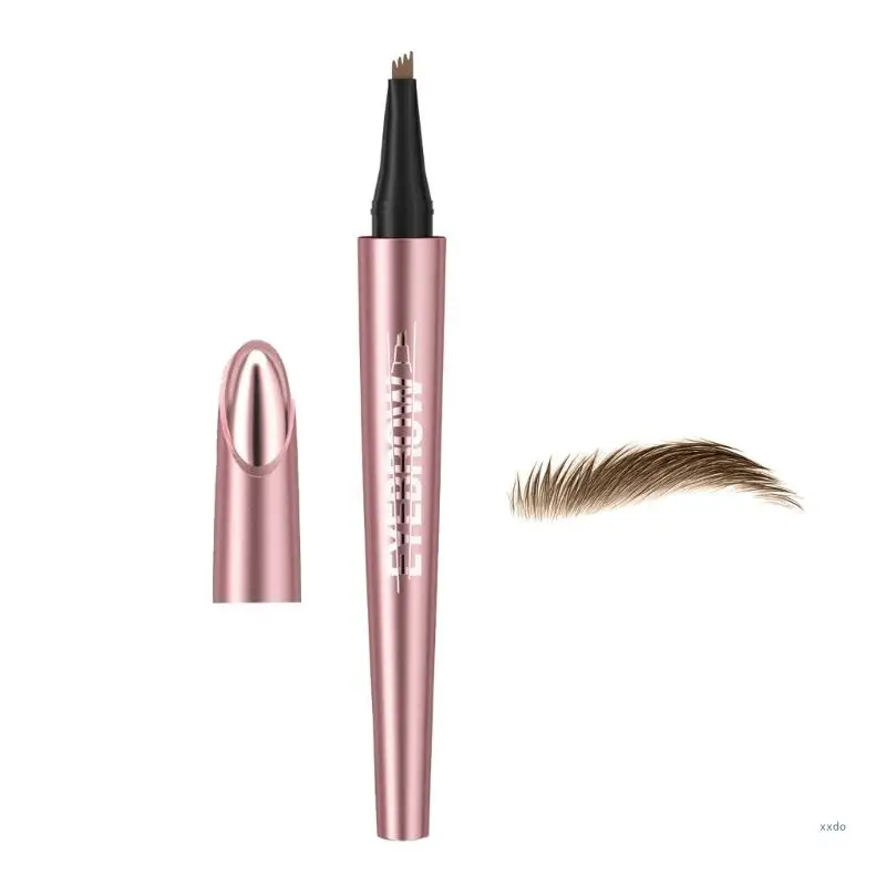 Eye Brow Pencils with 4 Micro Fork Tip Liquid Eyebrow Pen Waterproof Eyebrow Pen Long Lasting Eyebrow Pencil for Makeup