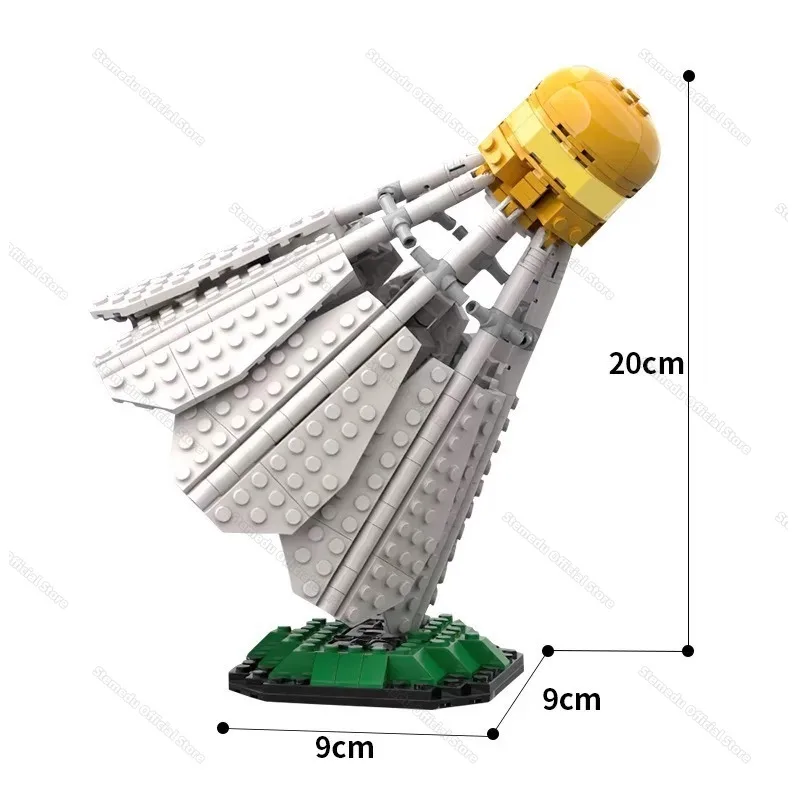 MOC الإبداعية ضخمة الريشة الطوب نموذج اللبنات لغز الجمعية الطوب الفني سلسلة رياضية ديكور الحلي لعبة هدية