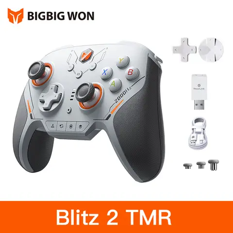 BIGBIG WON Blitz 2 스타버스트 무선 게임패드 카본 필름, TMR 에디션, 스위치, PC, iOS, 안드로이드용