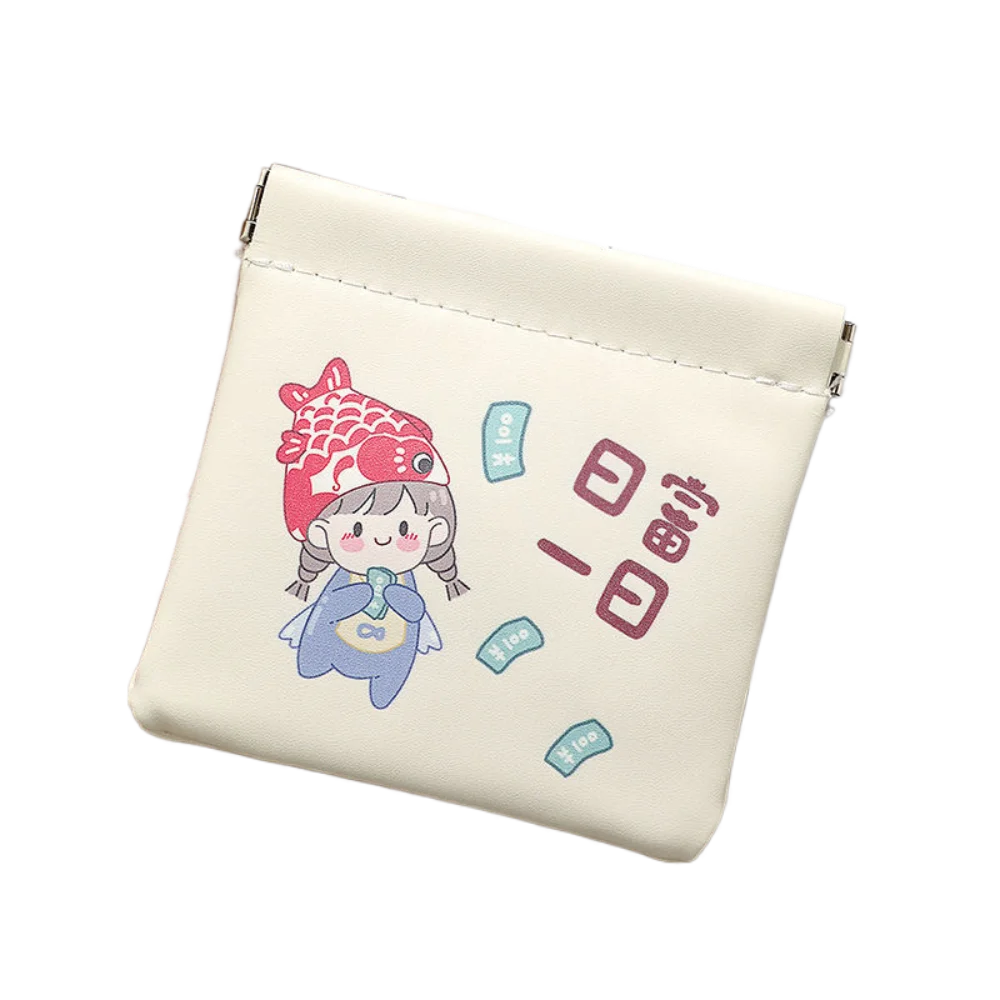 

High Quality Automatic Closing Mini Cosmetic Bag Soft Pu Leather Cartoon Pattern Makeup Pouch Portable Travel Storage Bag