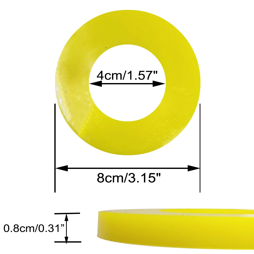 2Pcs Yellow For Nissan Terrano Dacia Duster Renault Duster 2 Car Front Strut Mount Tower Suspension Shock-Absorbing Pad Rubber