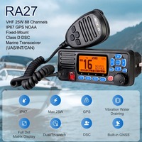 Retevis RA27 VHF Marine Radio Transceiver 25W IP67 Waterproof with GPS NOAA Fixed-Mount Class D DSC for USA/INT/CAN