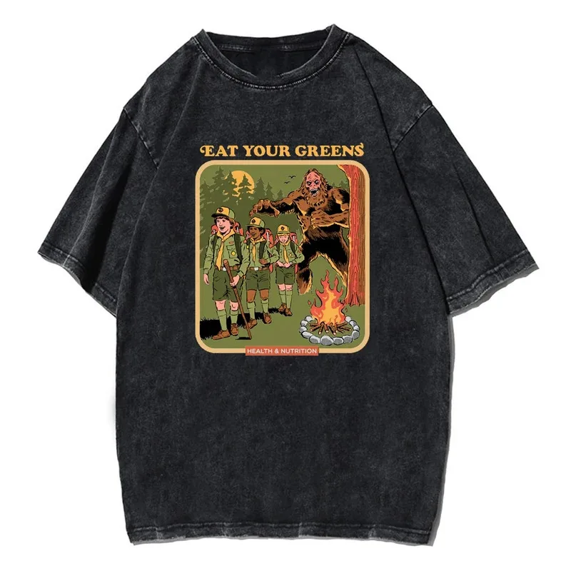 اليقطين الانتقام Y2K تي شيرت للجنسين غسلها كبيرة الحجم فضفاضة قصيرة الأكمام تي شيرت الرجال النساء لطيف القطن المتضخم الهيب هوب التي شيرت