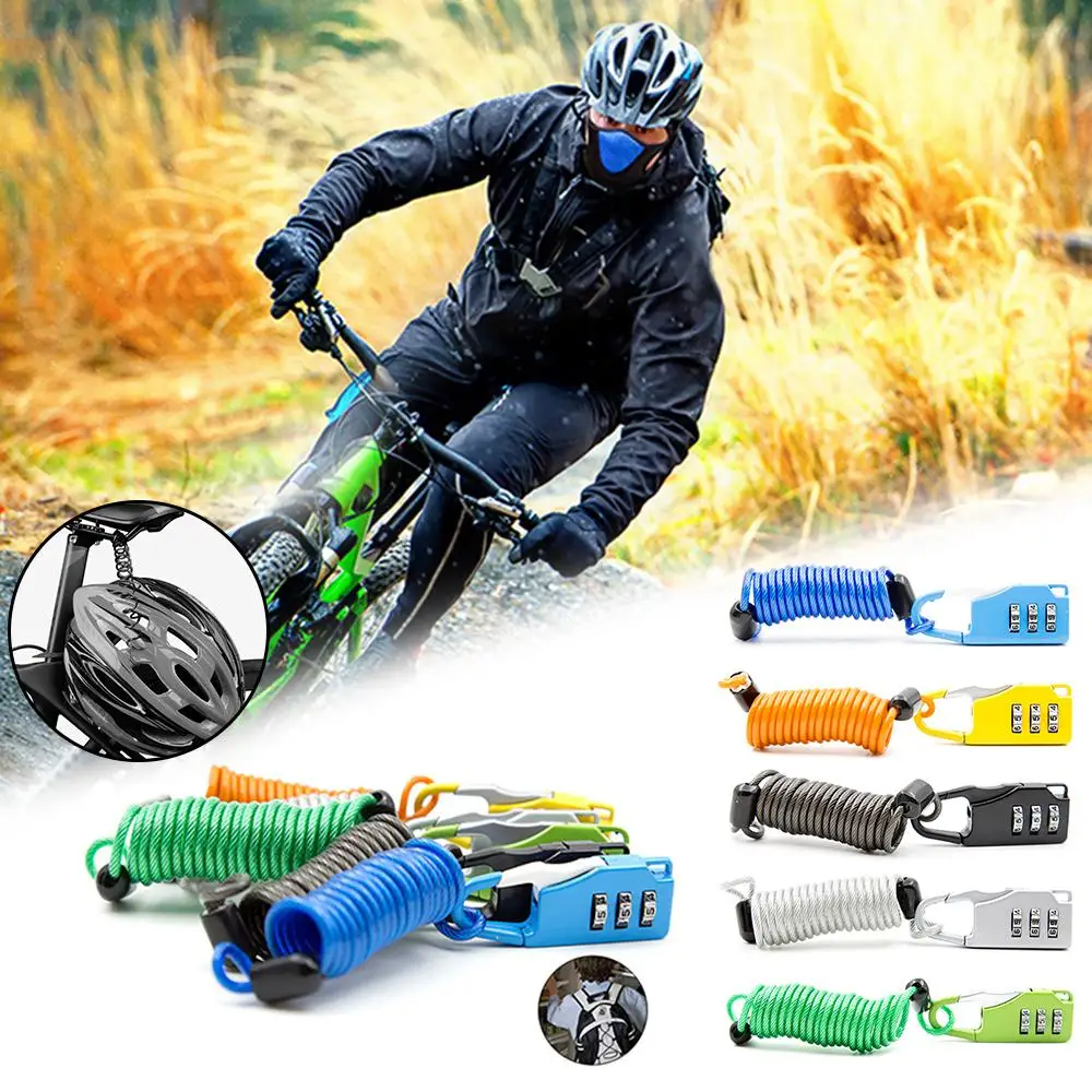 1~10PCS Bike Lock Spring Disc Security Lock Portable Spring Anti-theft Code Lock Mini 3 Digits Combination Password