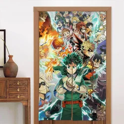 Anime My Hero Academia Japanese Door Curtain 3D Printed Partition for Bedroom Restaurant Entrance Curtain Home Decorative Drapes