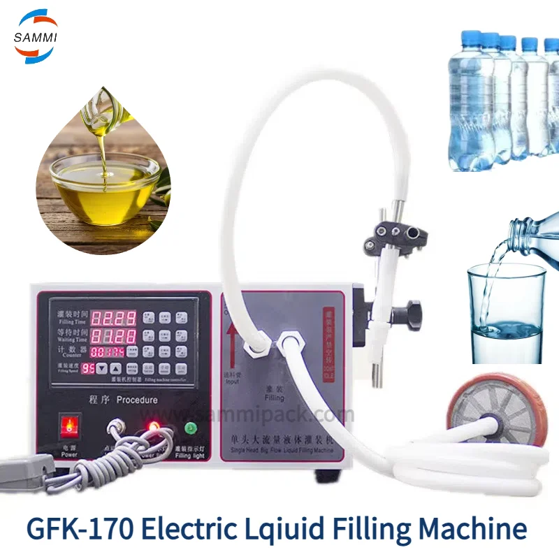 50-17000(ml) Semi-Automatic Magnetic Pump Micro-Computer Beverage Filling Machine Water/Oil/Juice Liquid Filler Machinery