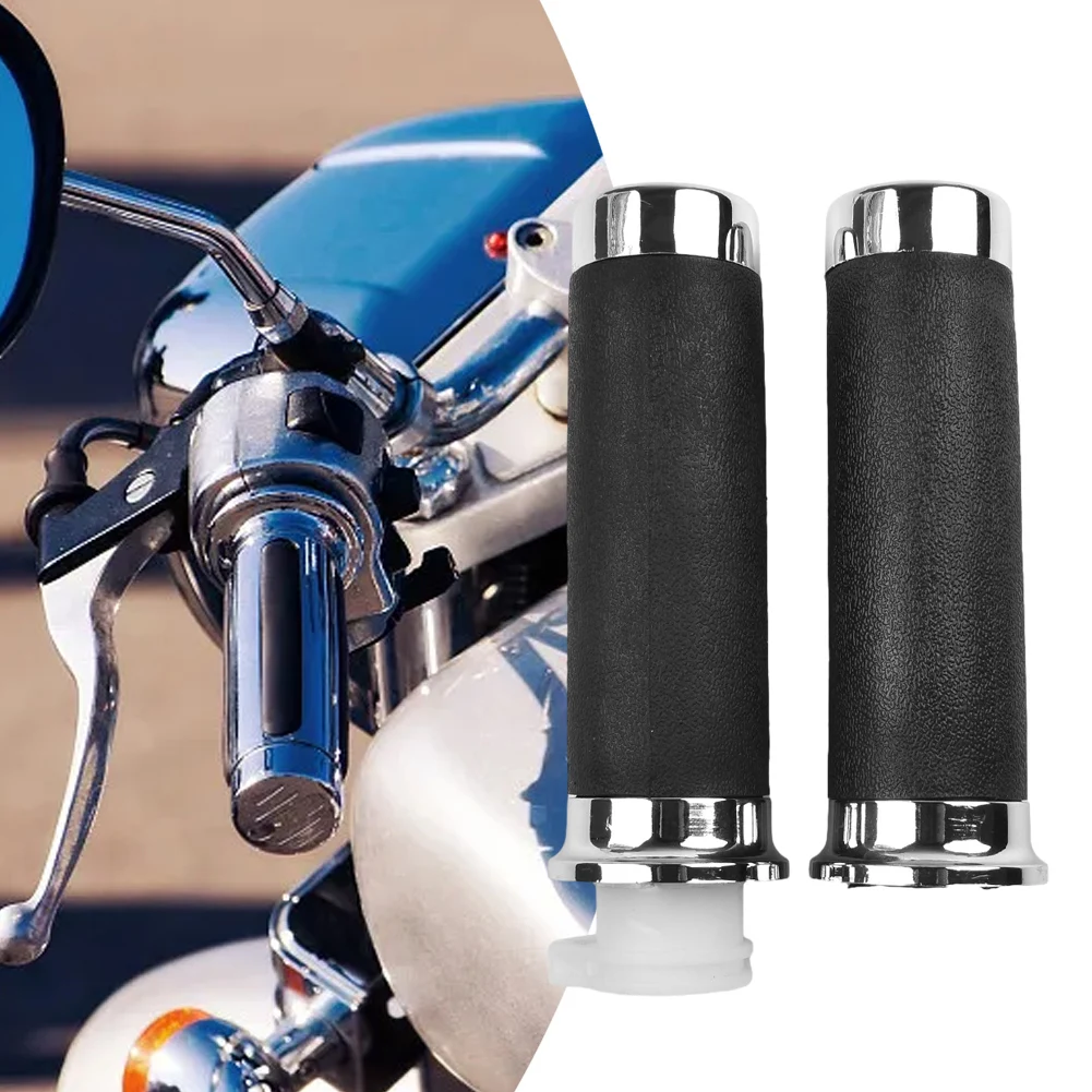 Practical Quality Hand Grips Handlebars Accessories Black For Honda Shadow Levers Throttle Tube 1 In Dia 1 Pair